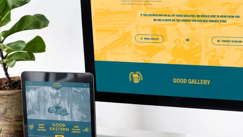Good Eastern Taphouse website on larger screens